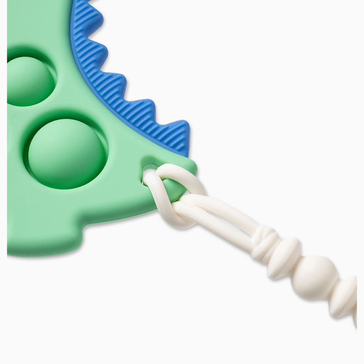 Itzy Ritzy Silicone Teether with Sensory Popper - Dino.