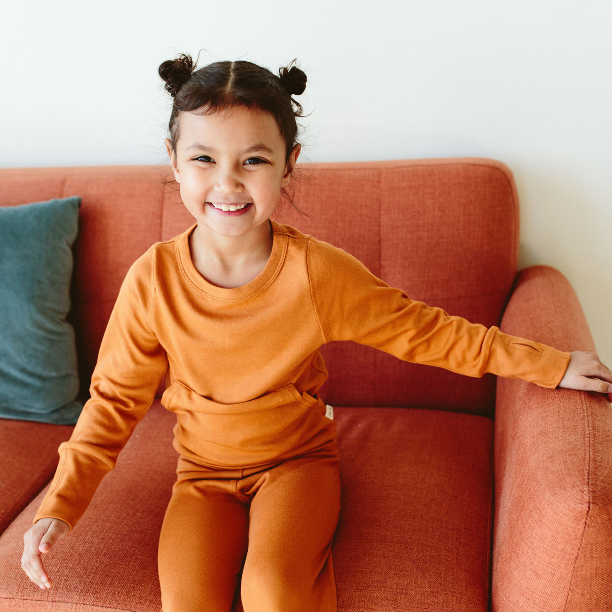 Goumi Kids Toddler Pants and Long-Sleeve Jogger Set - Adobe, 2 T.