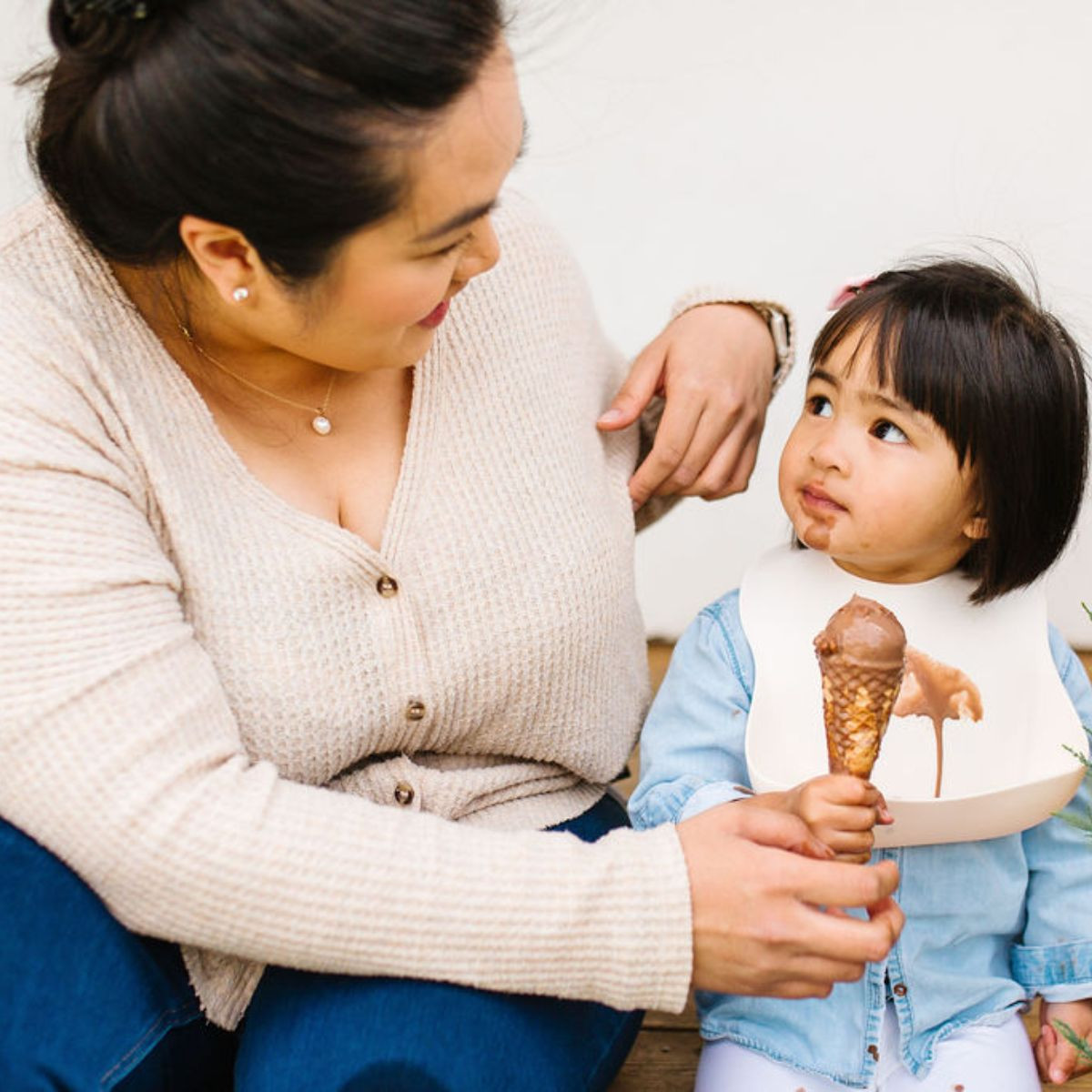 Loulou Lollipop Silicone Bib - Coconut Milk, 1.