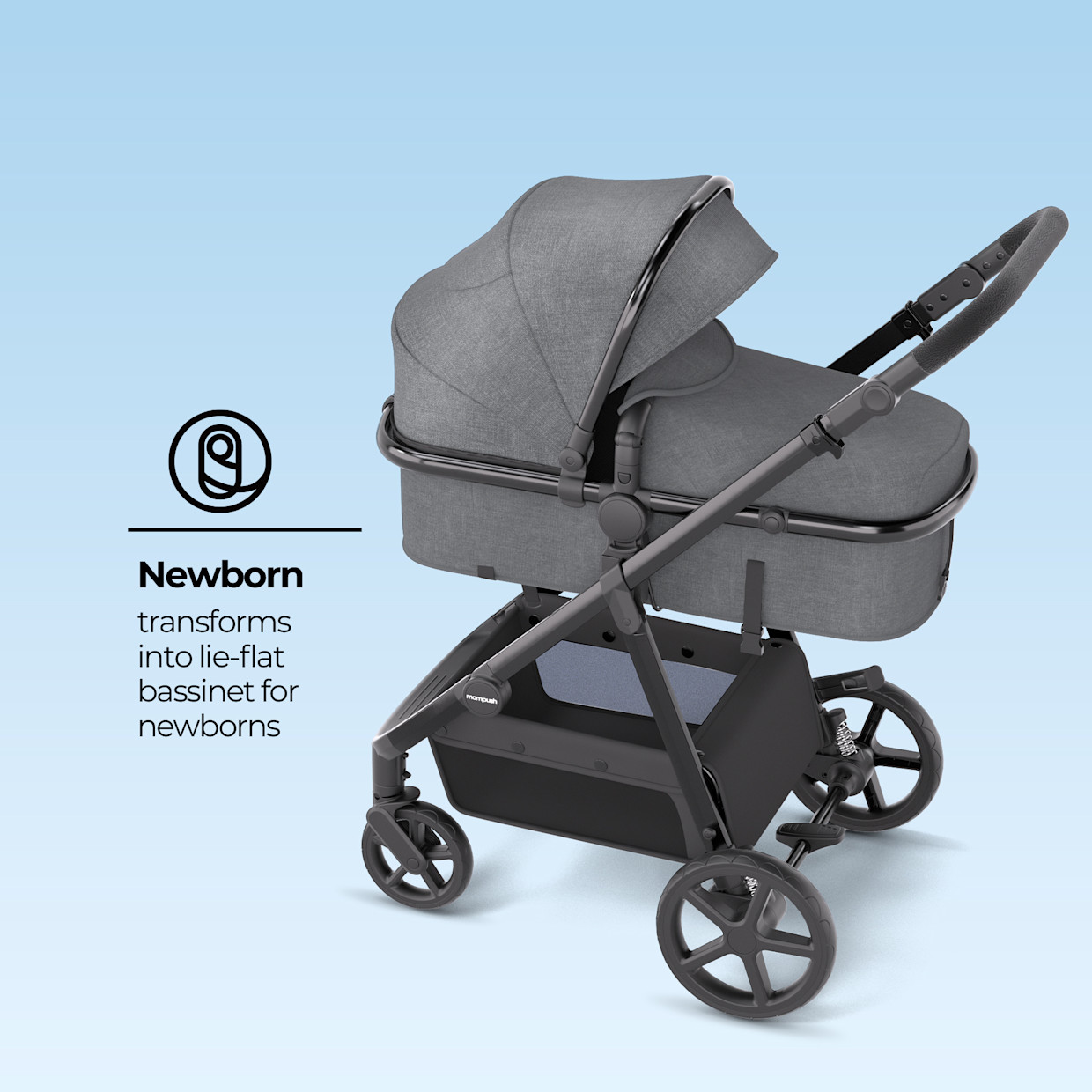 Mompush Meteor 2 Stroller - Gray.