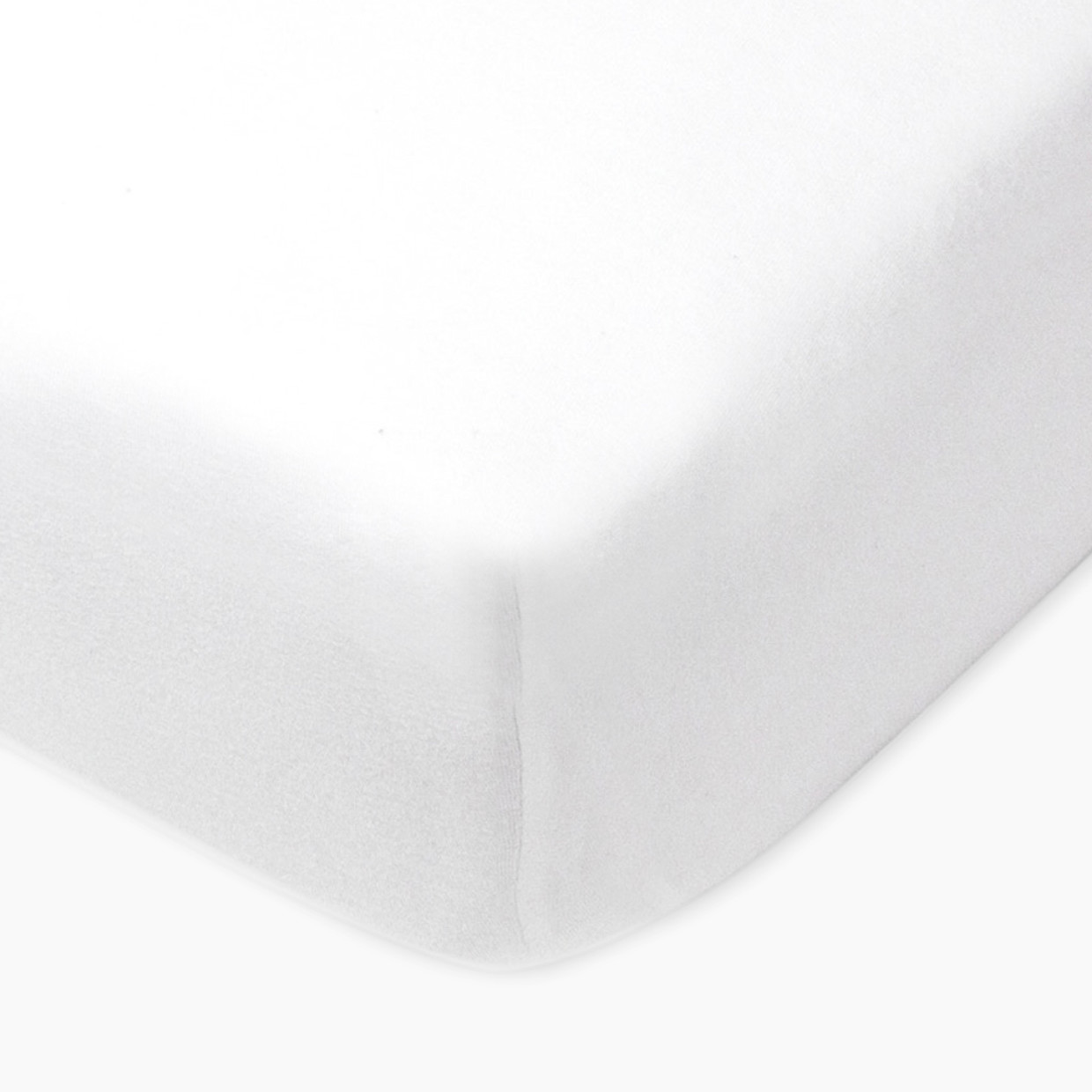 Honest Baby Clothing Organic Cotton Fitted Crib Sheet - White.