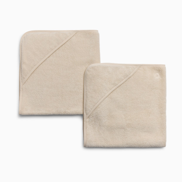 Tiny Kind Organic Hooded Towel 2-Pack - Antique White, 0-24 M.