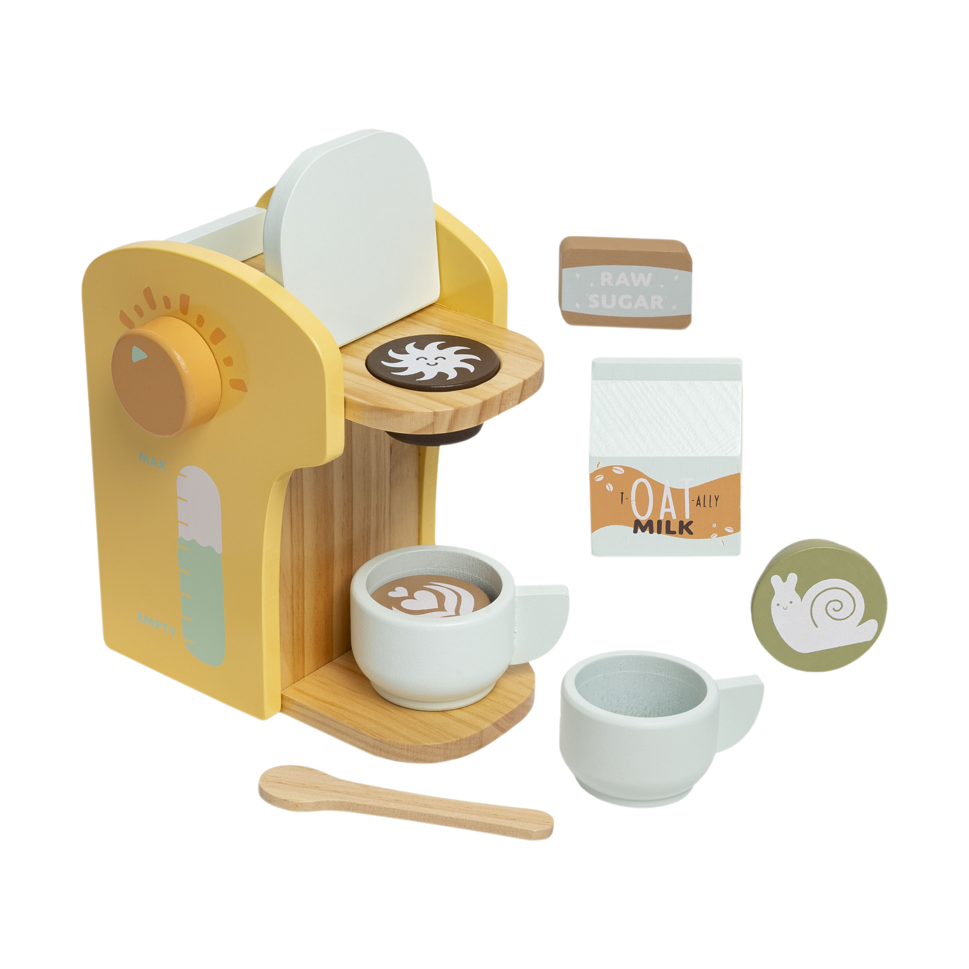 Pearhead Wooden Barista Coffee Maker Toy Set.