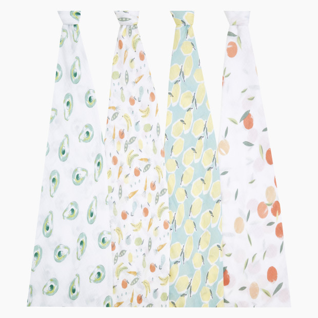 Aden + Anais Essentials Cotton Muslin Swaddles (4 Pack) - Farm To Table.