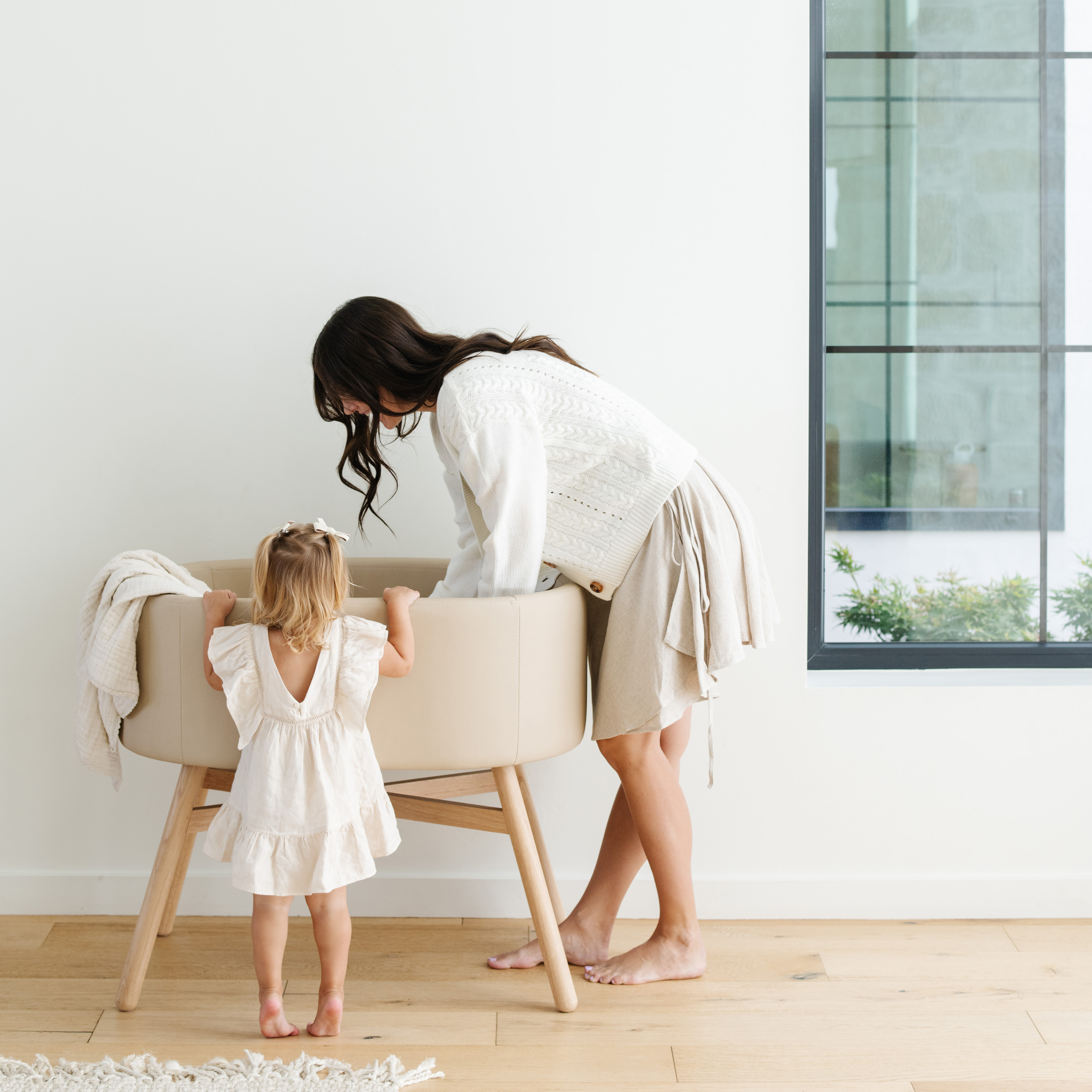 babyletto babyletto x GATHRE Capsule Bassinet - Millet.