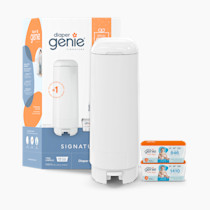Diaper Genie Signature Gift Set | Includes Easy Roll Refill with 48 Bags | Holds Up to 2256 Newborn Diapers
