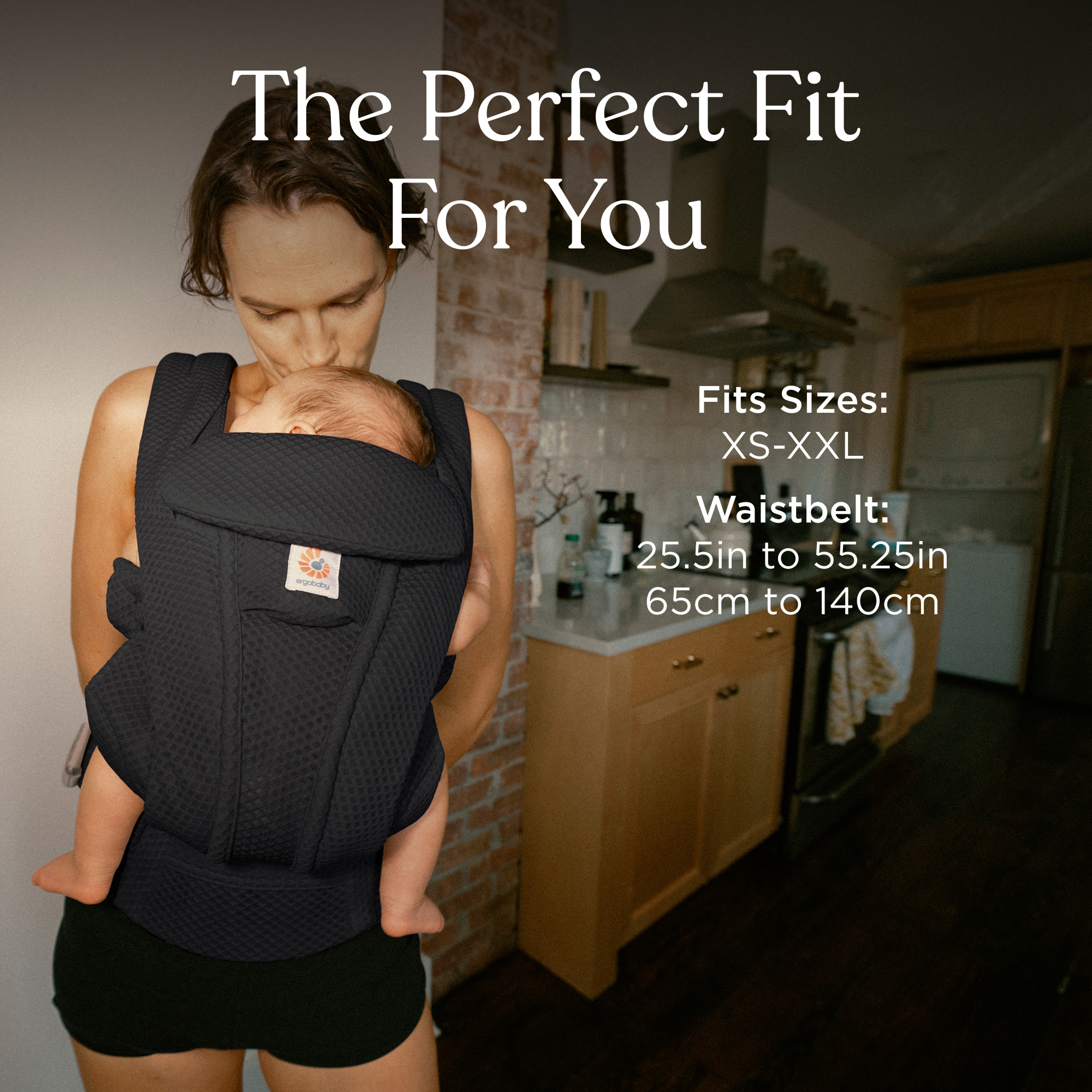 Ergobaby Omni Deluxe Carrier - Onyx Black Mesh.