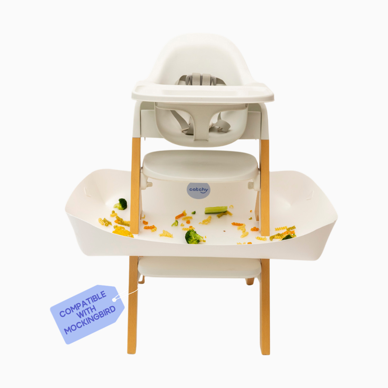 Catchy The Food Catcher for High Chairs - White, For Mockingbird.