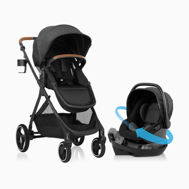 Evenflo Shyft Intuiti Travel System with Revolve180 LiteMax NXT Rotational Infant Car Seat.