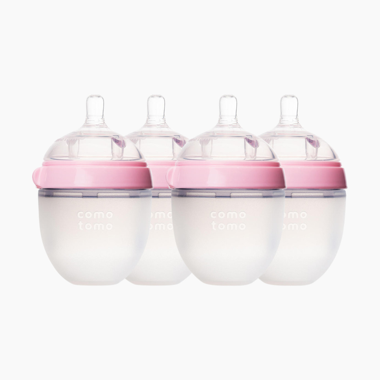 Comotomo Natural Feel Silicone Baby Bottles - Pink, 5 Oz, 4.