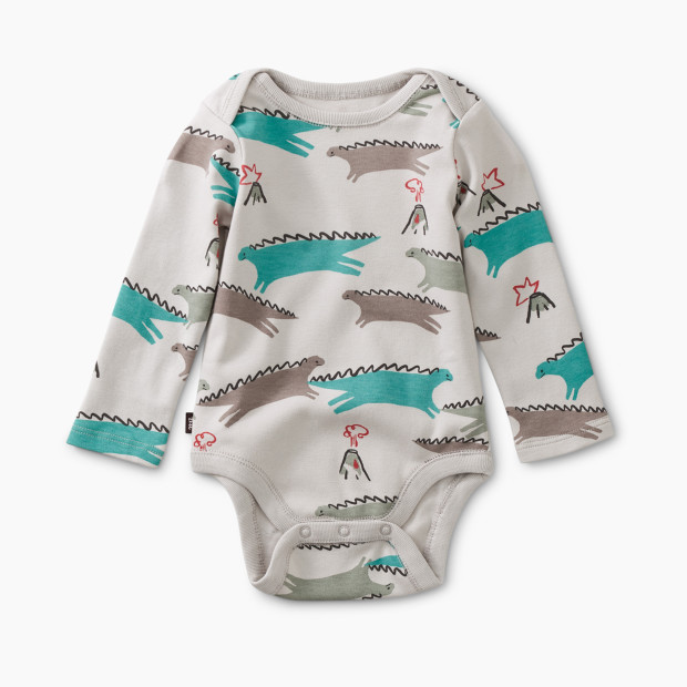 Tea Collection Bodysuit Three-Pack - Dancing Dinosaurs, 0-3 Months.