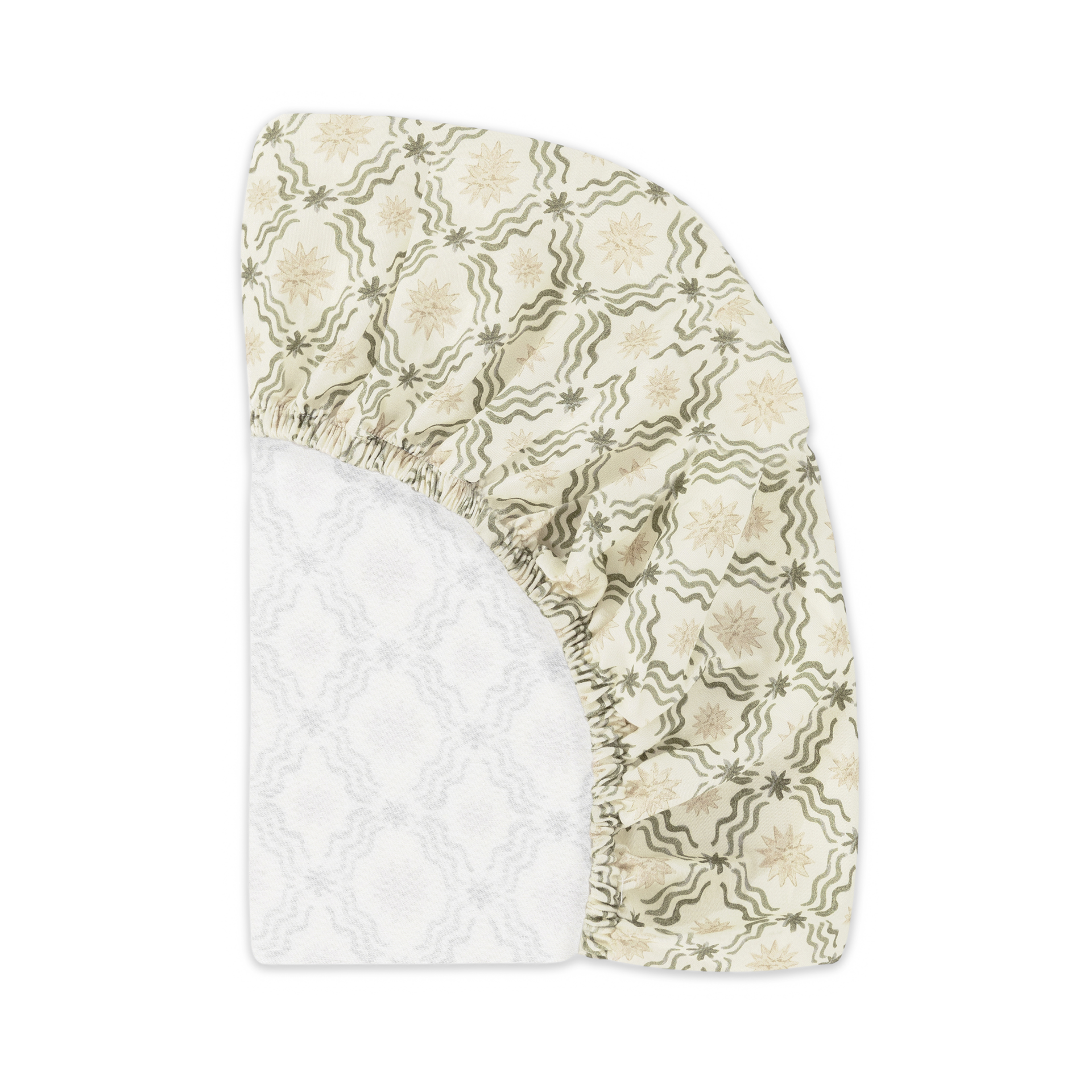 babyletto All-Stages Organic Brushed Cotton Bassinet Sheet - Juniper Star.
