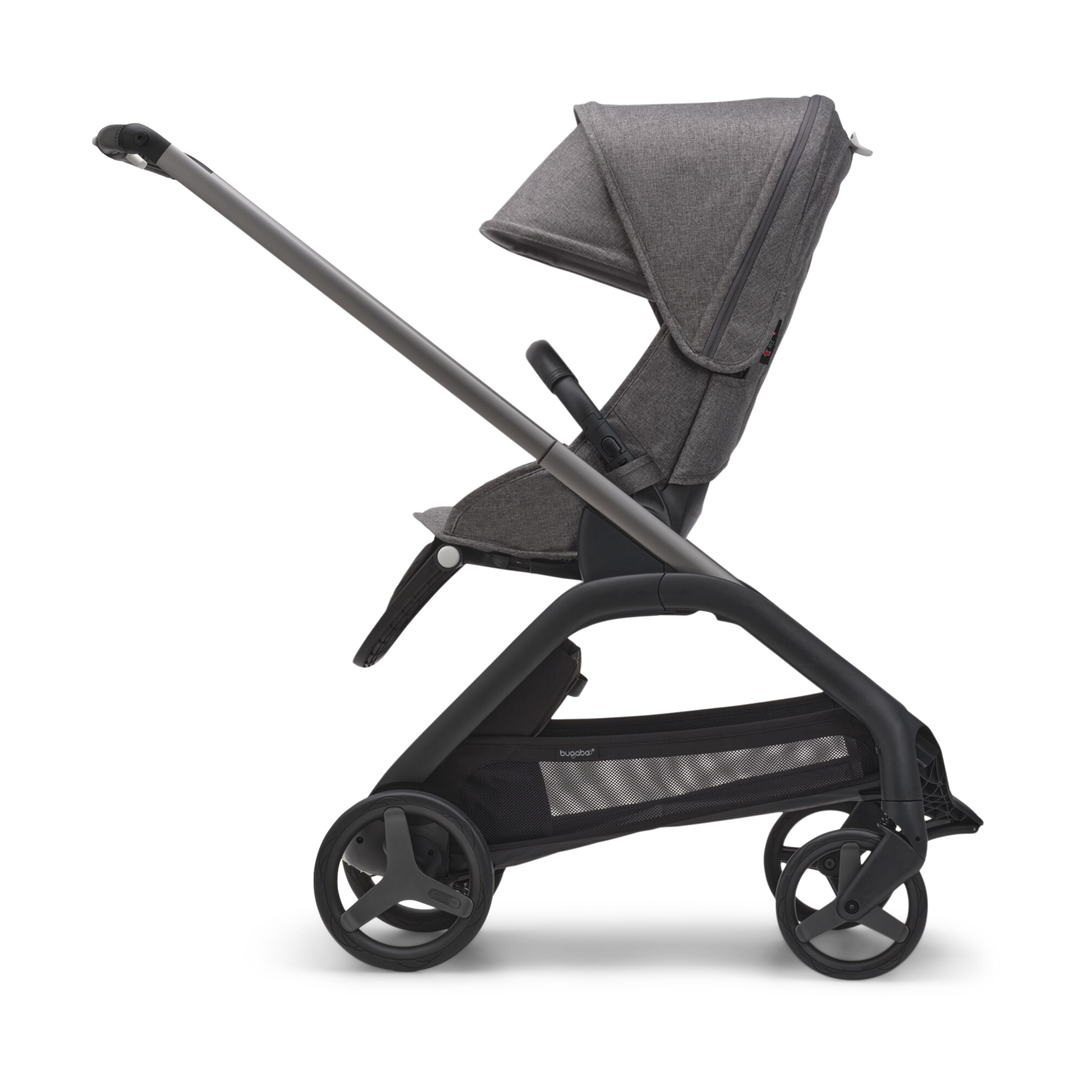 Bugaboo Dragonfly Seat Complete Stroller - Graphite/Grey Melange-Grey Melange.