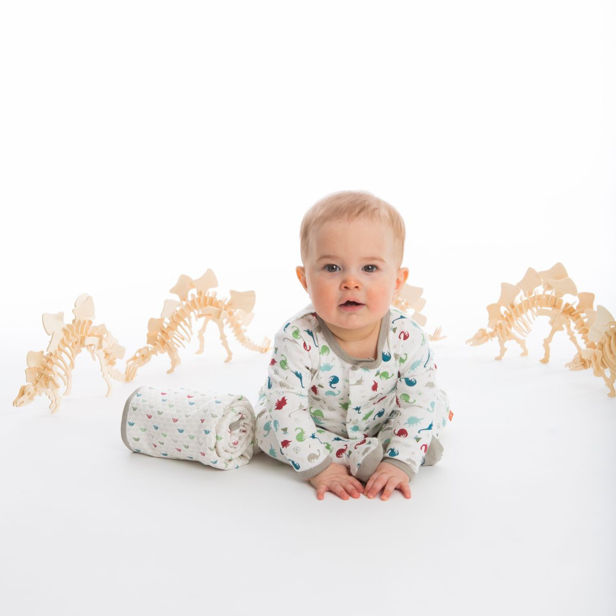 Magnetic Me Organic Cotton Footie - Dino Expedition, 0-3 M.