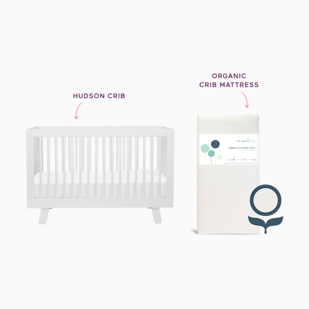 babyletto x Naturepedic Hudson Crib & Organic Mattress Bundle.