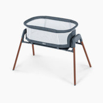 Chicco LullaGlide™ 3-in-1 Stationary Baby Bassinet, Gliding and Portable Bassinet, Waterproof Mattress and Fitted Sheet, Includes Carry Bag | Luna/Grey