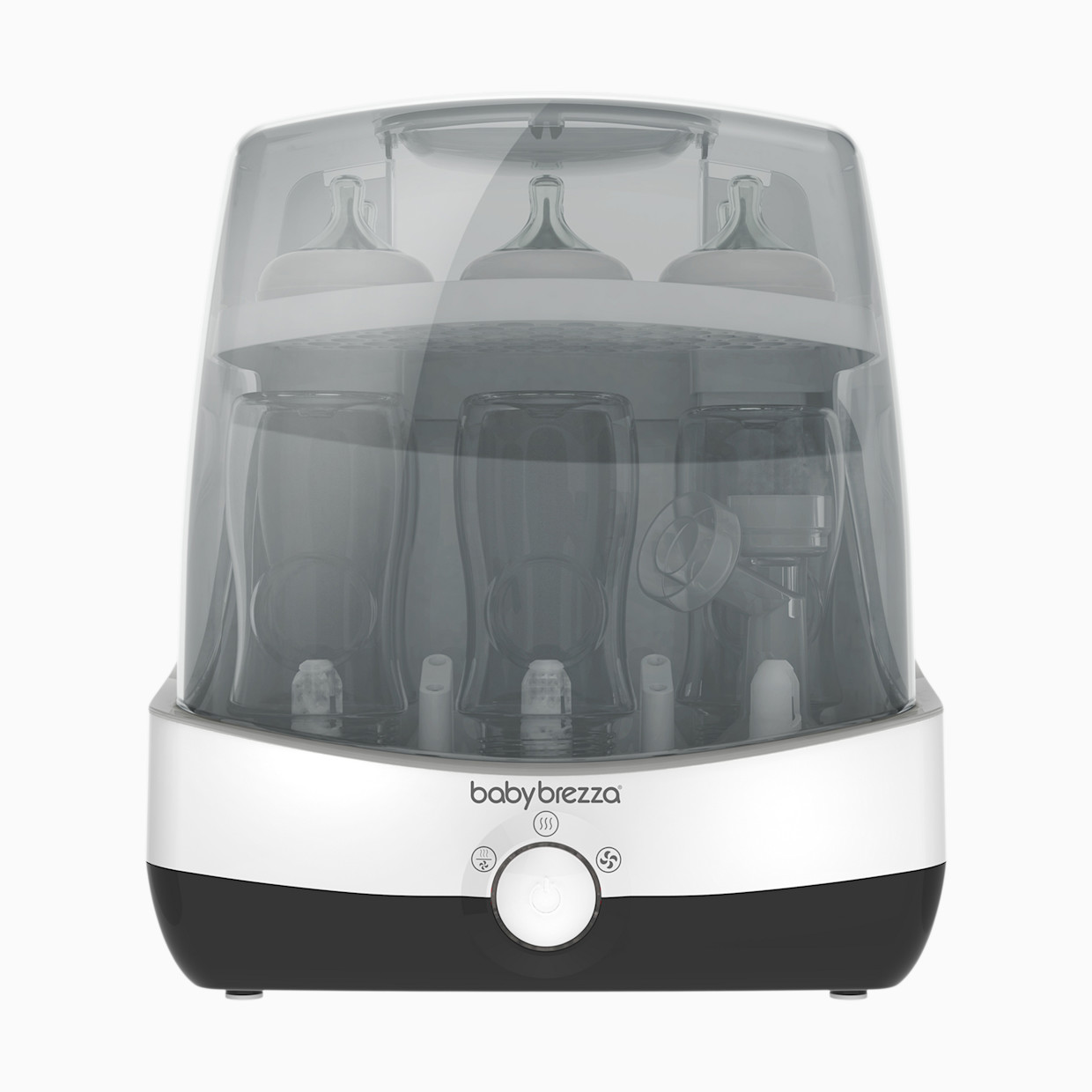 Baby Brezza SuperFast Sterilizer Dryer - White On Black.