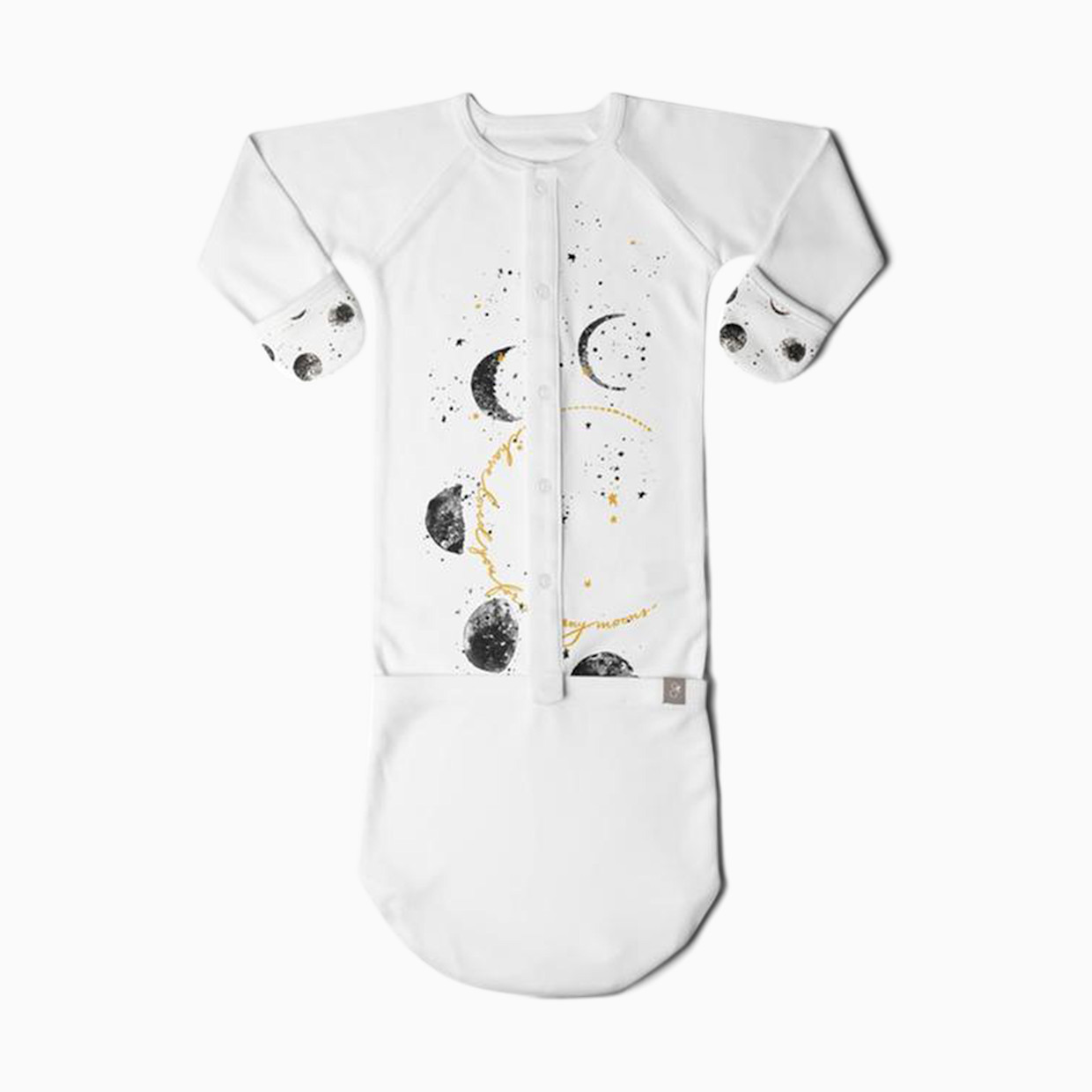 Goumi Kids 24hr Convertible Sleeper Baby Gown - Many Moons, 0-3 M.