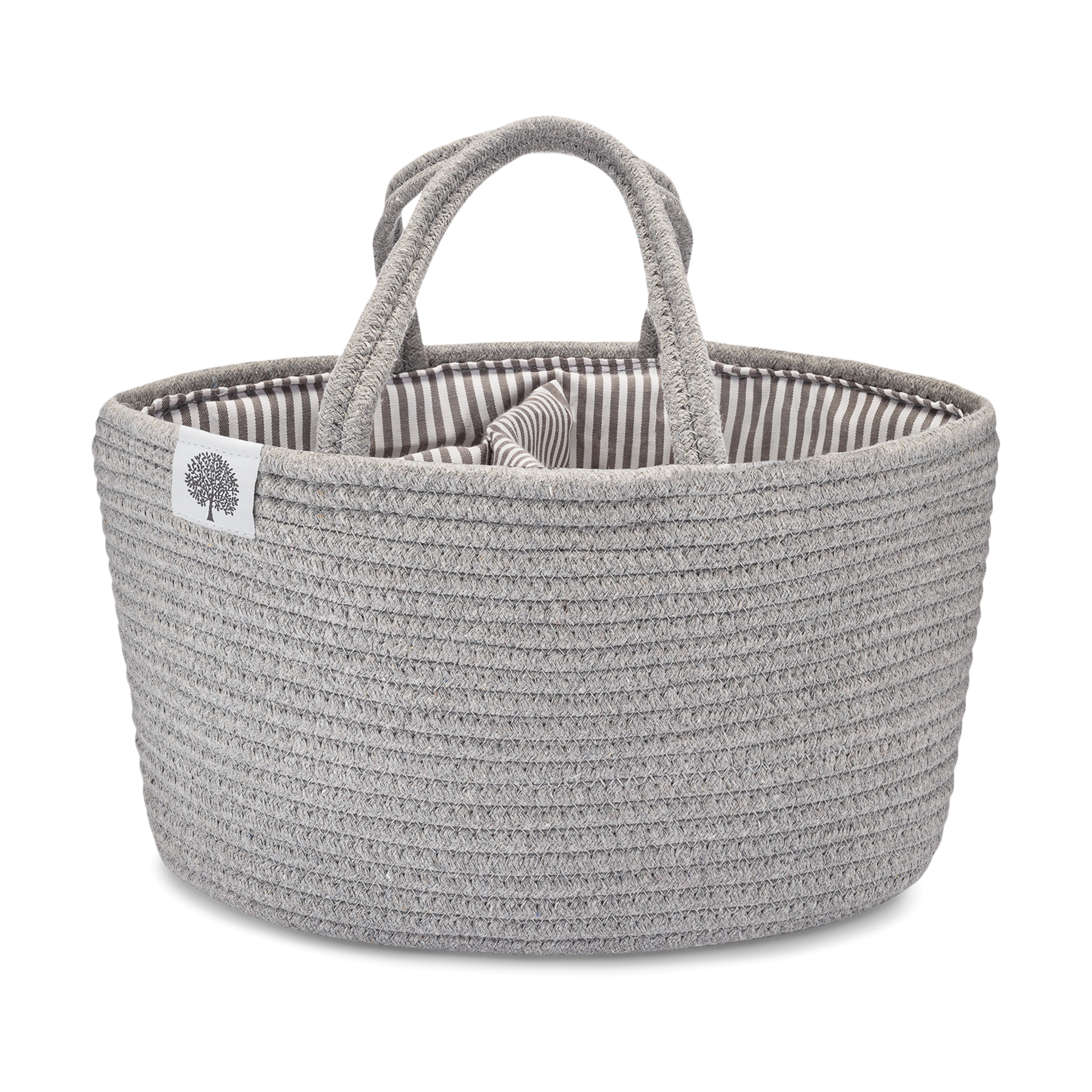 Parker Baby Co. Rope Diaper Caddy - Gray.