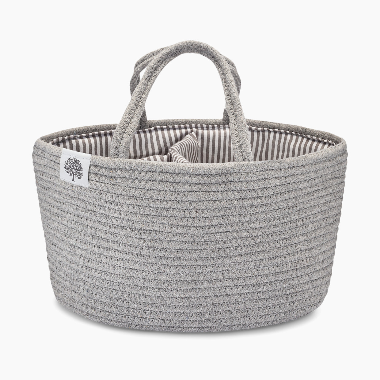 Parker Baby Co. Rope Diaper Caddy - Gray.
