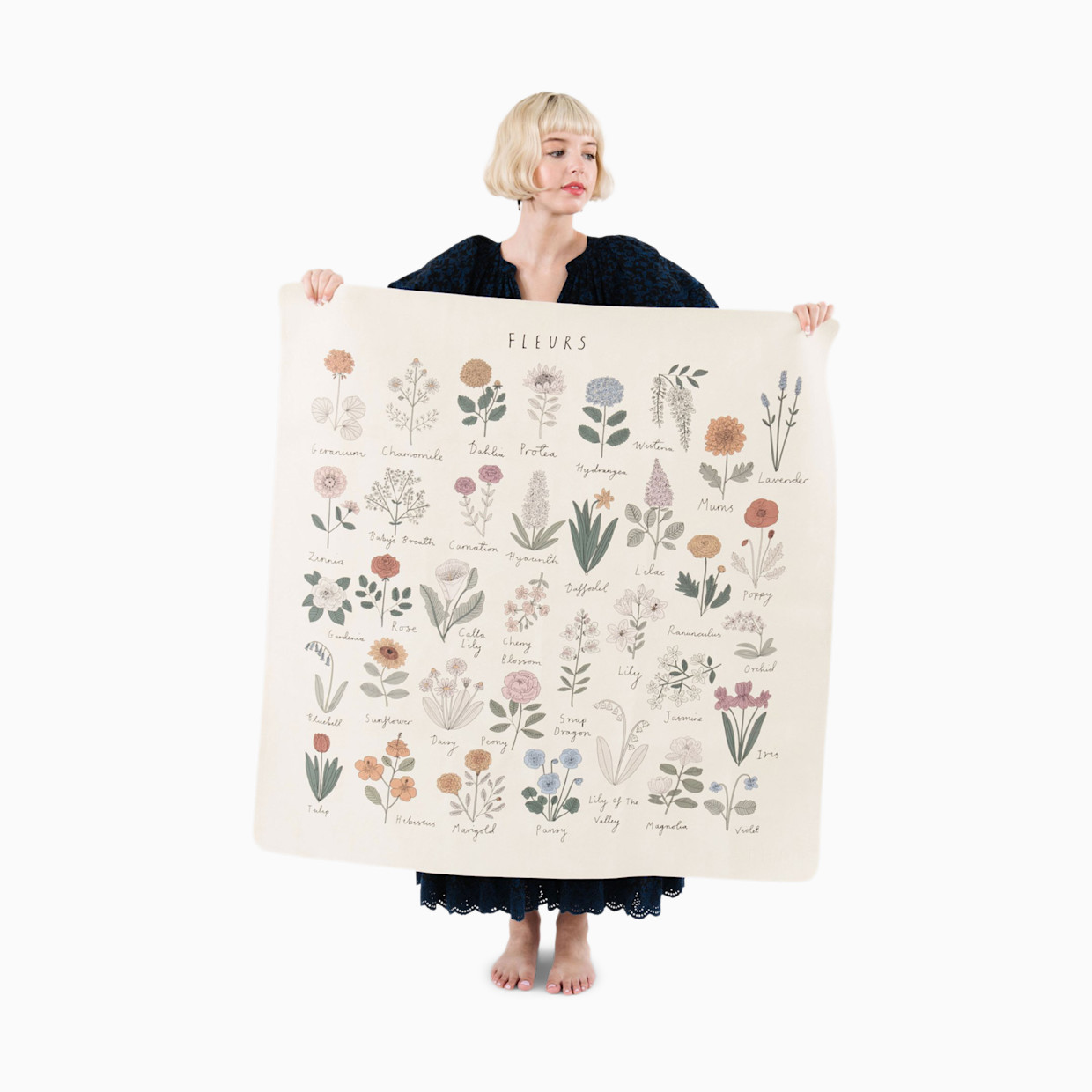 Gathre Easy Clean High Chair & Play Mat - Fleurs.