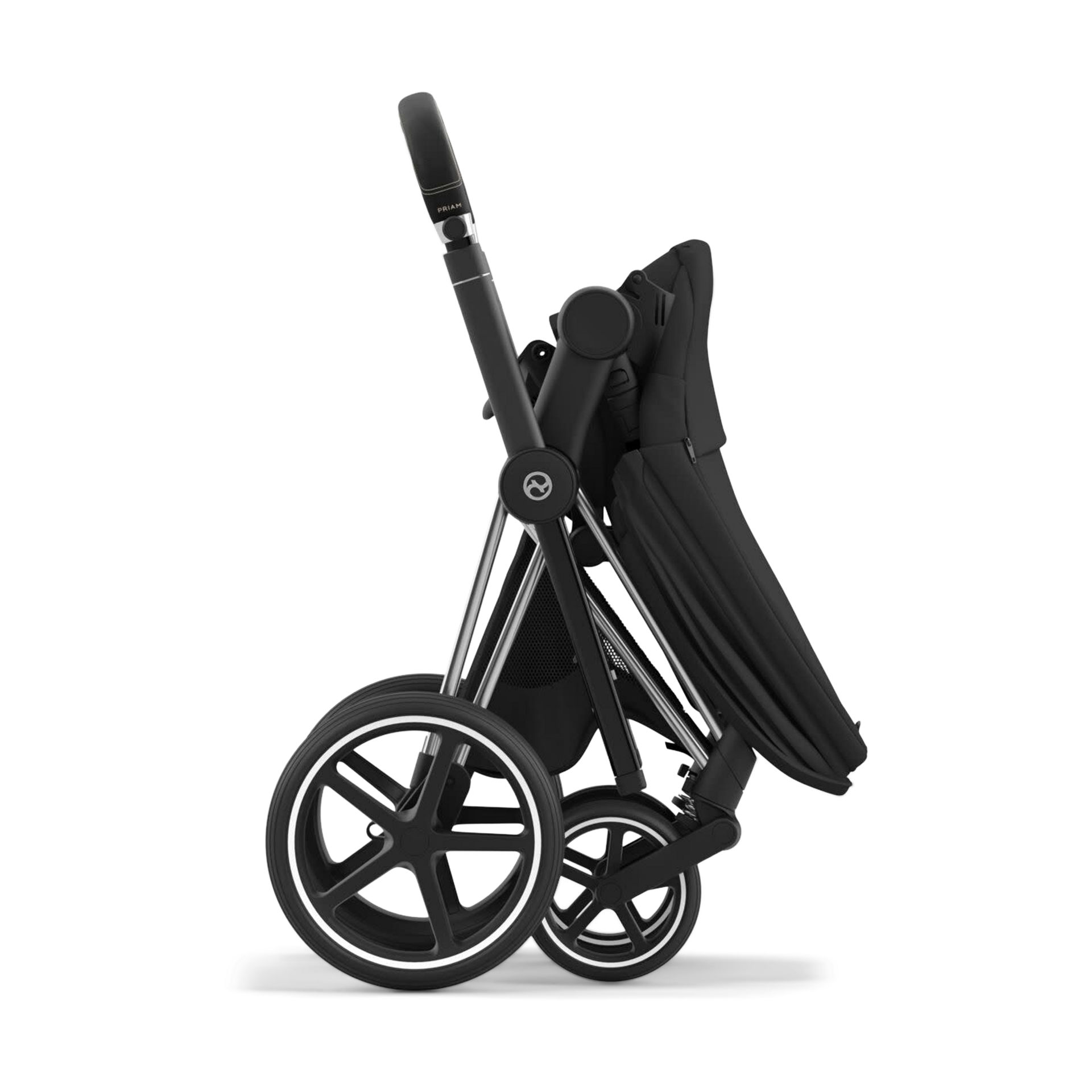 Cybex PRIAM 4 Stroller - Sepia Black/Chrome Frame.