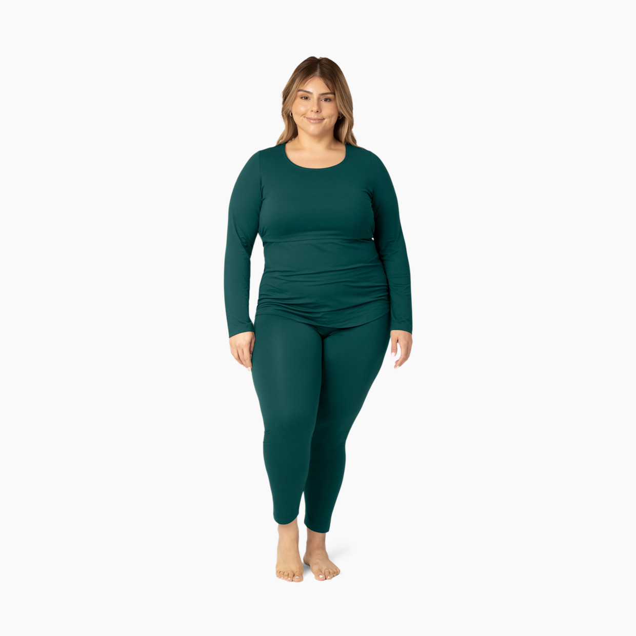 Kindred Bravely Jane Nursing Pajama Set - Evergreen, X-Small.