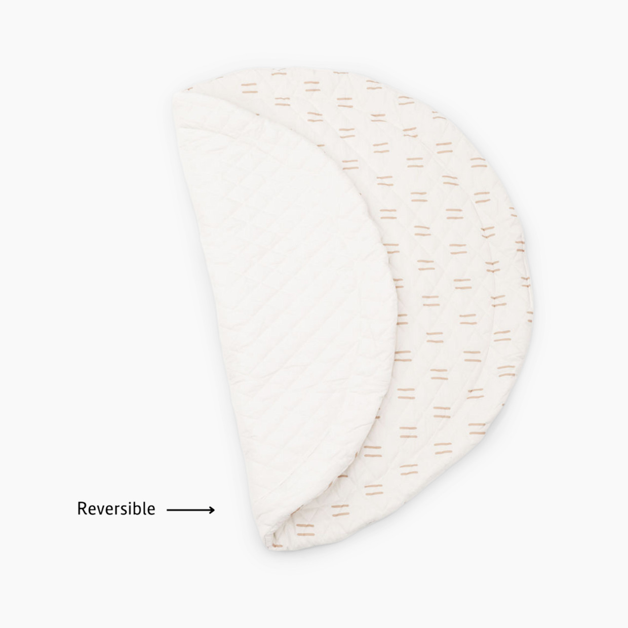 Poppyseed Play Extra Padded Round Play Mat - Neutral Line.
