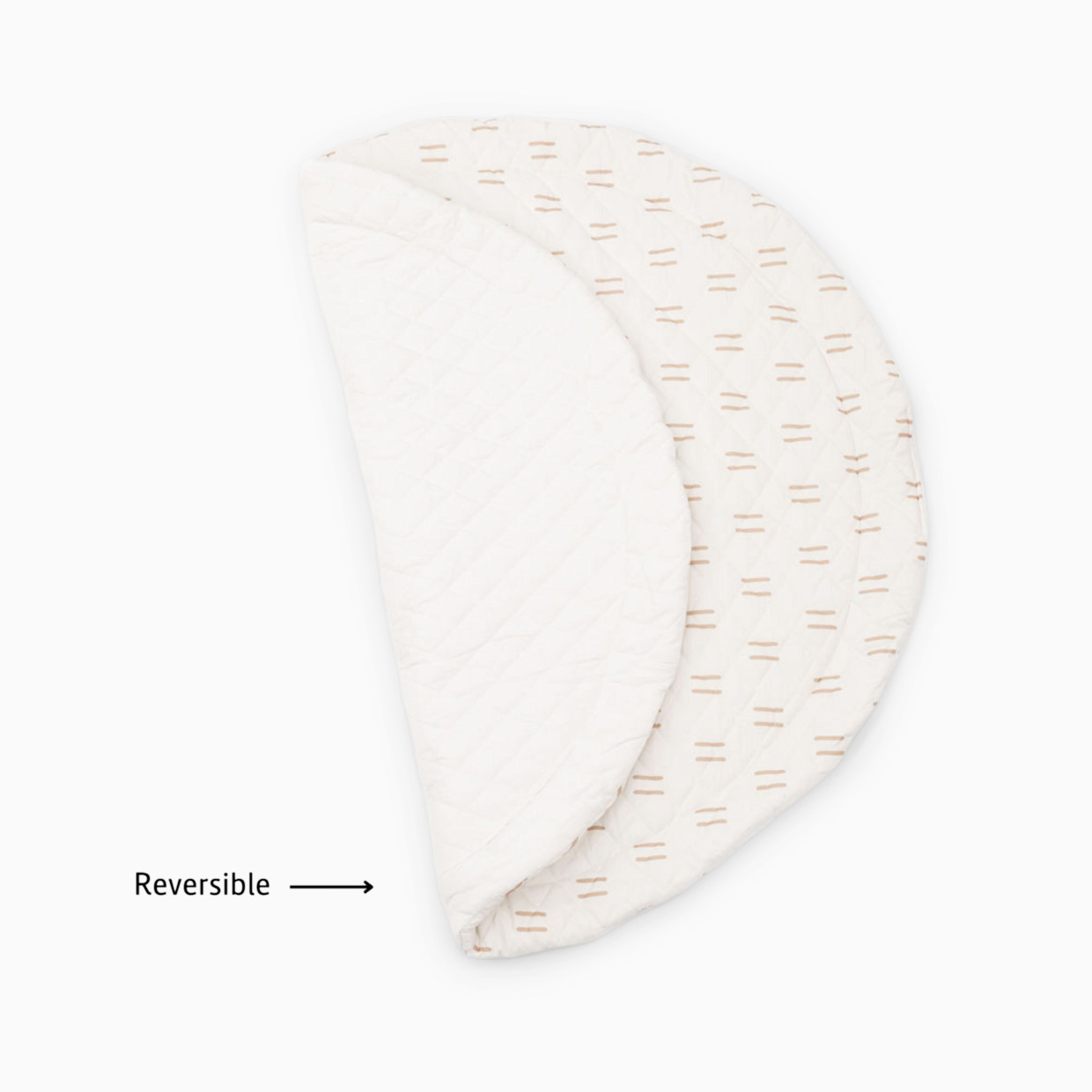 Poppyseed Play Extra Padded Round Play Mat - Neutral Line.