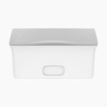 Ubbi Baby Wipes Dispenser, Baby Wipes Case, Baby Wipes Holder With Weighted Plate, Keeps Wipes Fresh And Non-Slip Rubber Feet, Gray