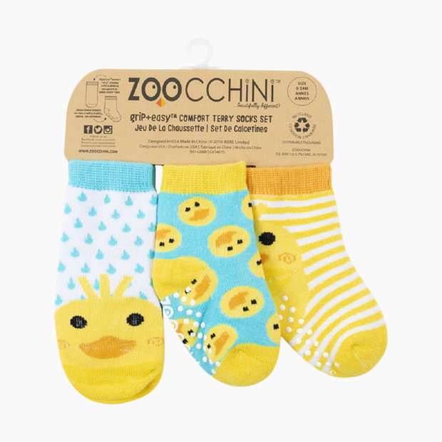 ZOOCCHINI Socks (3 Pack) - Duck, 0-24 Months.