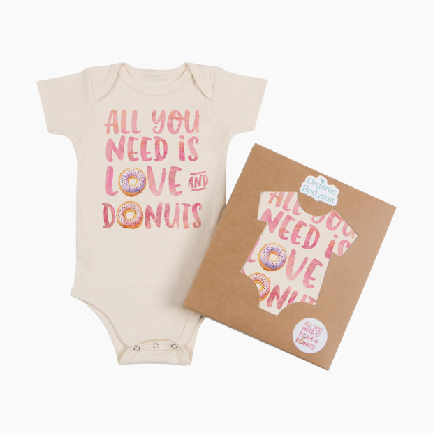 Morado Designs Organic Bodysuit - Love And Donuts, 3-6 Months.