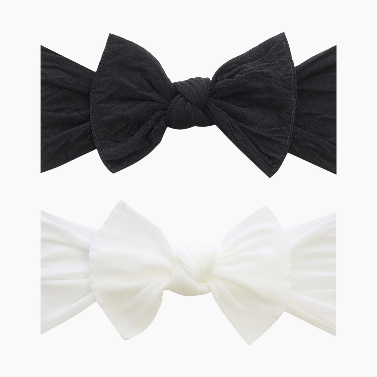 Baby Bling Classic Knot Headband Set (2 Pack) - Black + White.