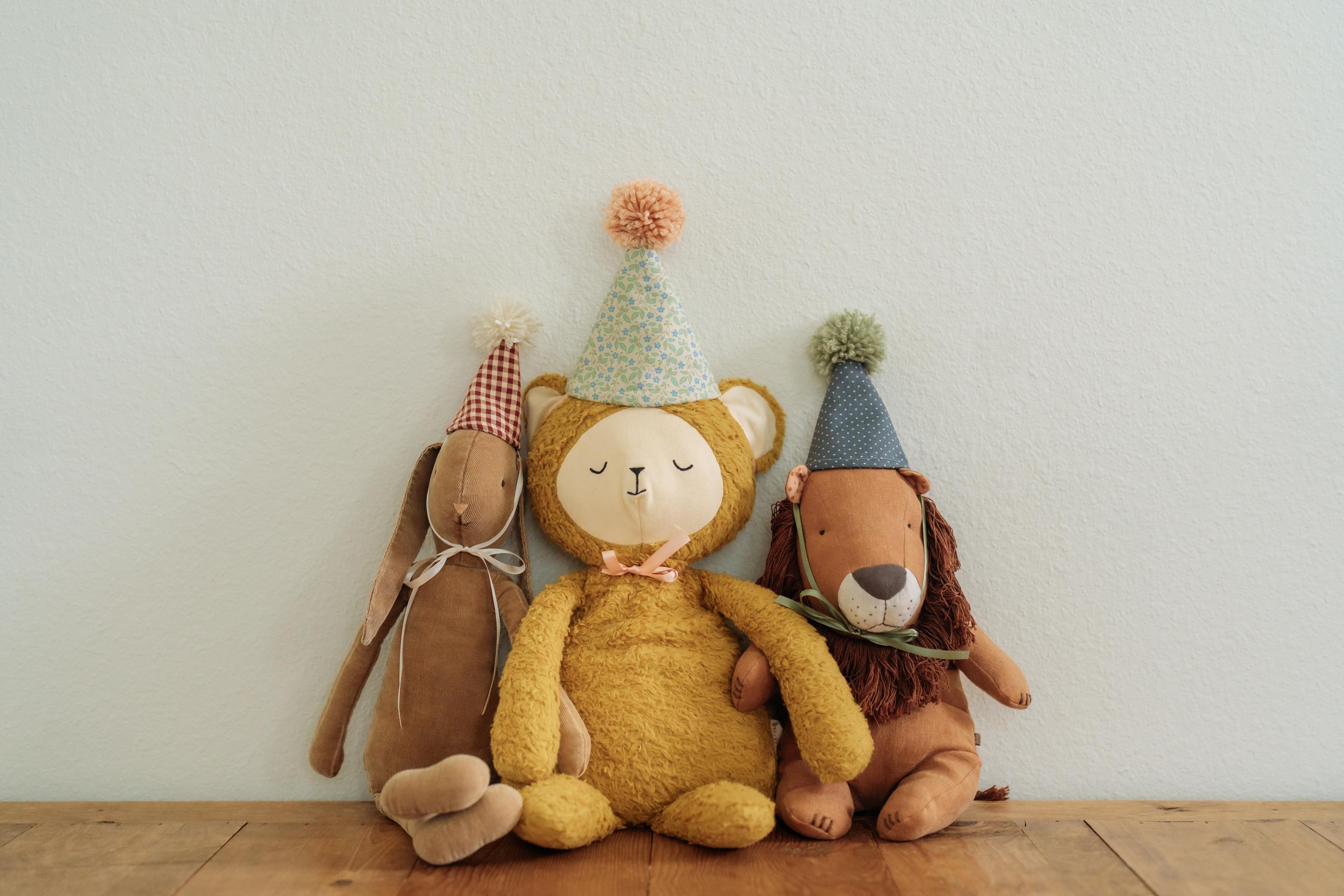 TinyTopperCo Custom Party Hat for Stuffed Animals.