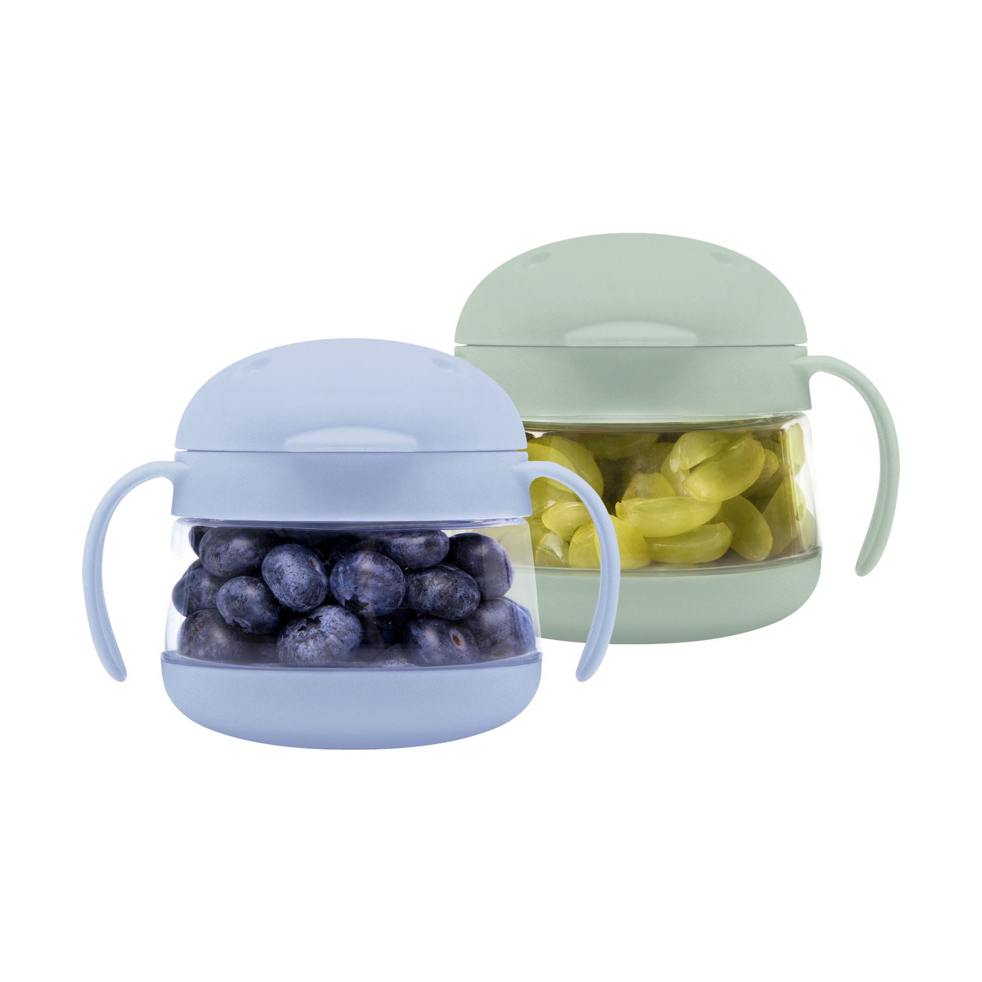 Ubbi Tweat No Spill Snack Container for Kids, BPA-Free, Toddler Snack Container, Sage & Blue