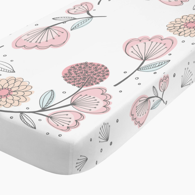 NoJo Baby Photo Op Fitted Crib Sheet - Floral.