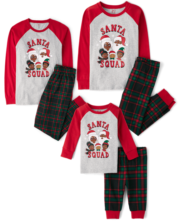 Santa Squad Matching Family Pajamas.