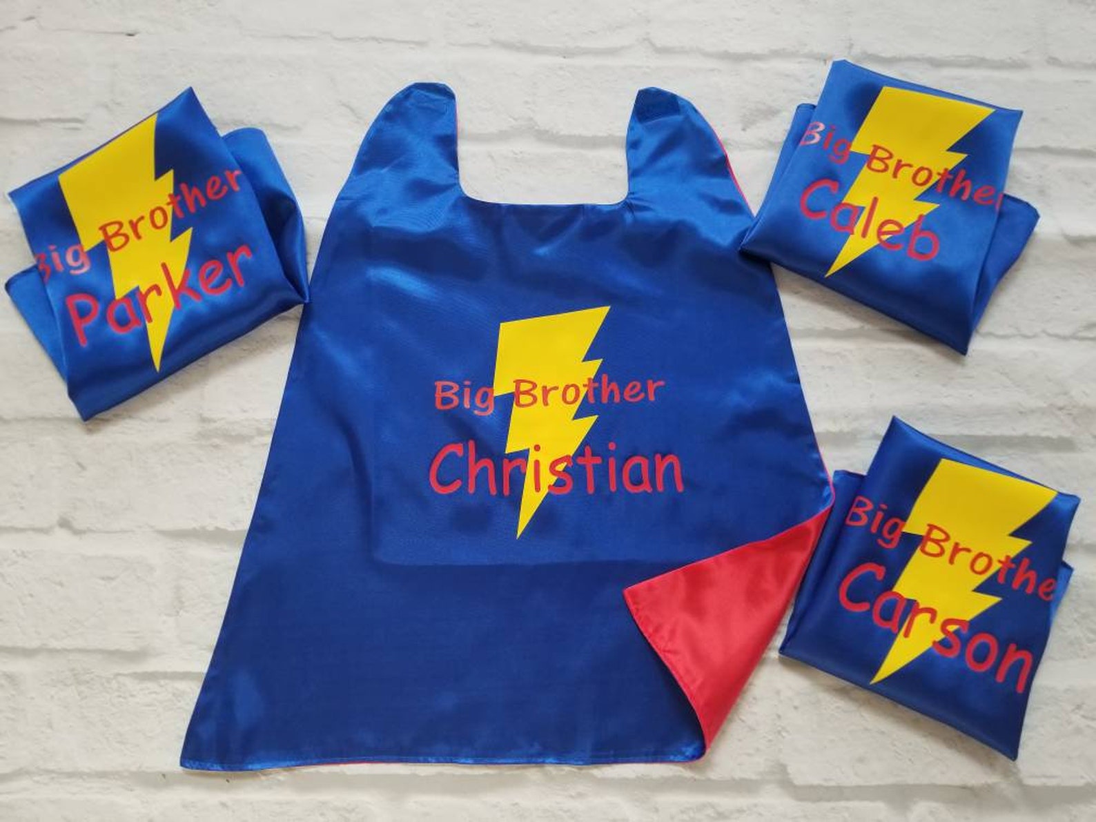 Personalized Big Brother Superhero Cape.