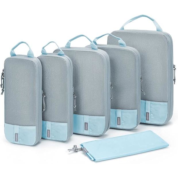 BAGSMART Compression Packing Cubes, 6-Pack.