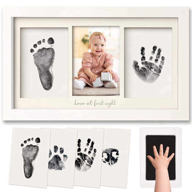 KeaBabies Baby Inkless Clean Touch Ink Pads & Frame.