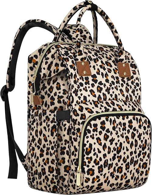 Femuar Diaper Bag Backpack Leopard Print.