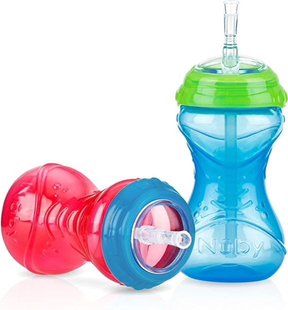 Edison Friends Baby No Spill Magic Sippy Straw Cup with handles