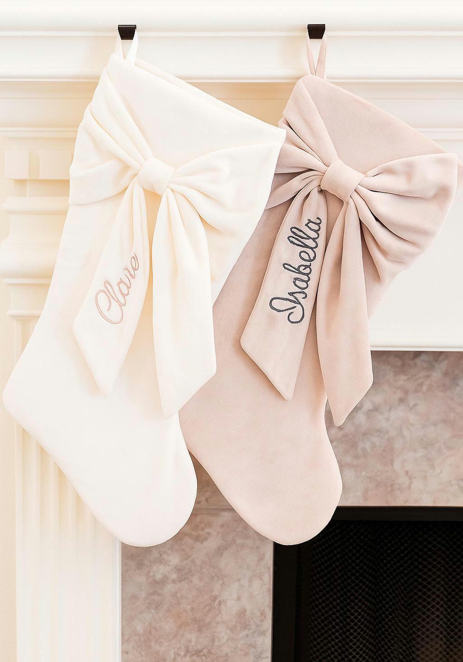Velvet Bow Stocking.