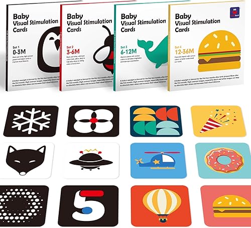 hahaland  Baby Visual Stimulation Cards for 0-36 Months.