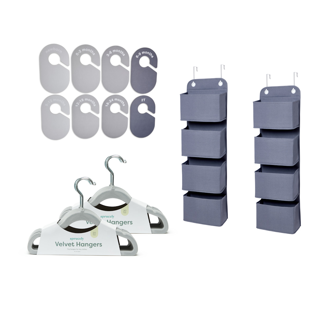 Sprucely Closet Starter Bundle - Grey.