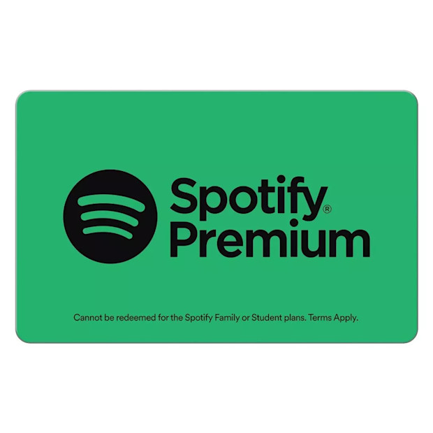 Spotify Annual Membership Gift Card.