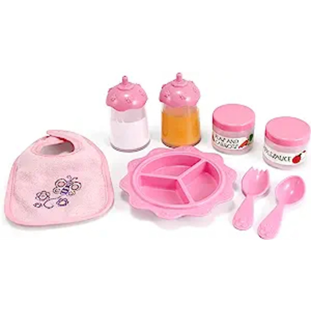 Melissa & Doug Mine to Love Time to Eat Doll Accessories Feeding Set.