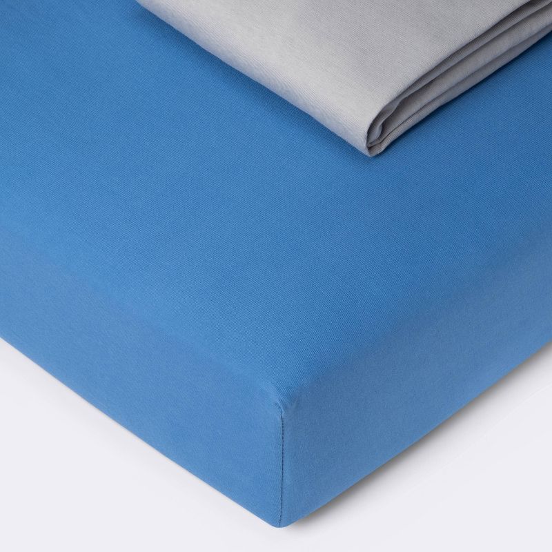 Cloud Island Fitted Jersey Crib Sheet.