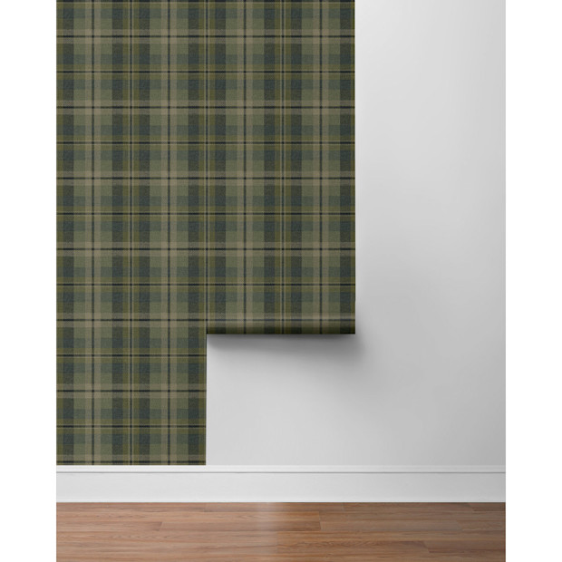 Pavestone Thornbury Tailored Plaid Peel And Stick Wallpaper.