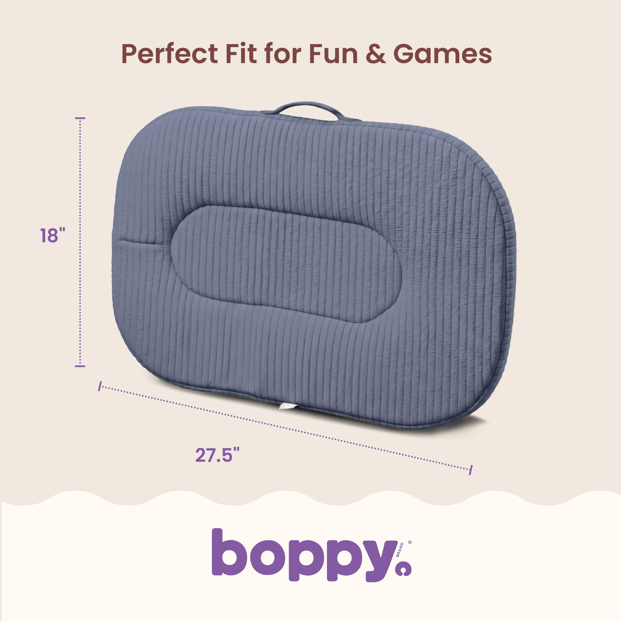 Boppy Playtime Lounger - Slate Blue.